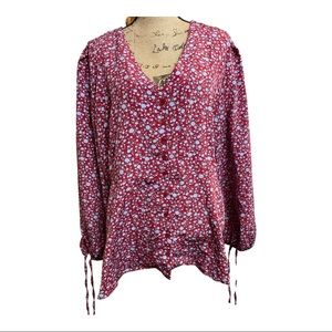 Suzanne Betro Button front peplum tunic